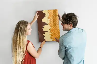 Magnettafel beschreibbar mit Motiv Eis mit Soße