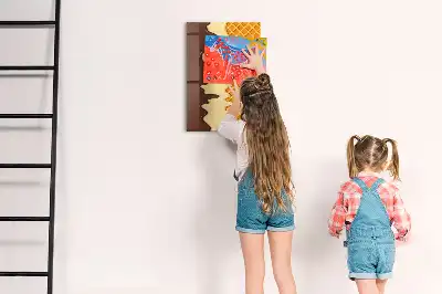 Magnettafel beschreibbar mit Motiv Eis mit Soße