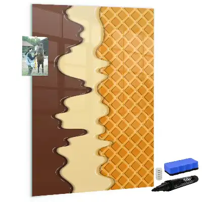 Magnettafel beschreibbar mit Motiv Eis mit Soße