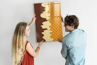 Magnettafel beschreibbar mit Motiv Eis mit Soße