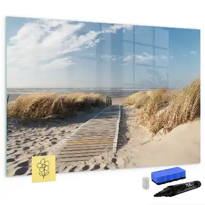 Schreib-Magnettafel mit dem Motiv Blick auf den Strand