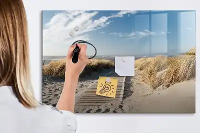 Schreib-Magnettafel mit dem Motiv Blick auf den Strand
