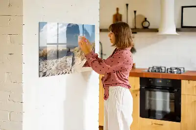 Schreib-Magnettafel mit dem Motiv Blick auf den Strand