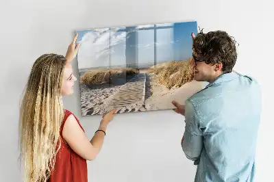 Schreib-Magnettafel mit dem Motiv Blick auf den Strand