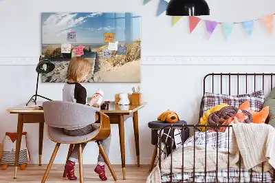 Schreib-Magnettafel mit dem Motiv Blick auf den Strand