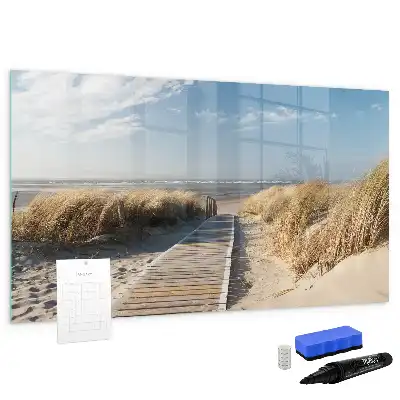 Schreib-Magnettafel mit dem Motiv Blick auf den Strand