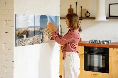 Schreib-Magnettafel mit dem Motiv Blick auf den Strand