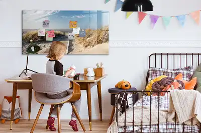 Schreib-Magnettafel mit dem Motiv Blick auf den Strand