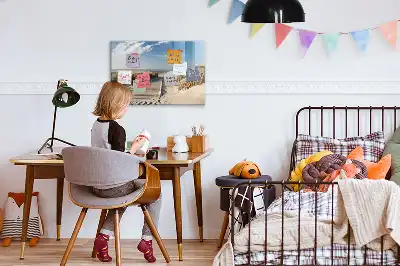 Schreib-Magnettafel mit dem Motiv Blick auf den Strand