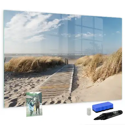 Schreib-Magnettafel mit dem Motiv Blick auf den Strand