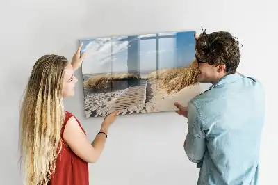 Schreib-Magnettafel mit dem Motiv Blick auf den Strand