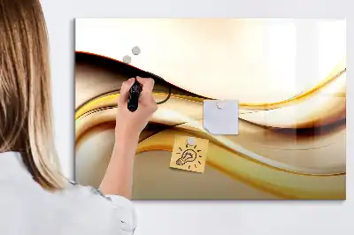 Schreib-Magnettafel mit Wellen-Abstraktion
