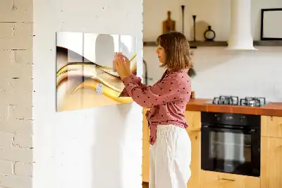 Schreib-Magnettafel mit Wellen-Abstraktion