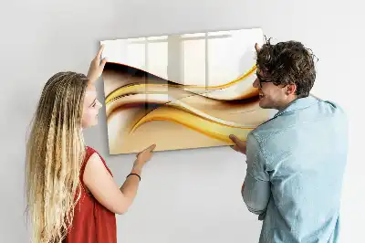 Schreib-Magnettafel mit Wellen-Abstraktion