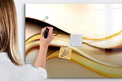 Schreib-Magnettafel mit Wellen-Abstraktion