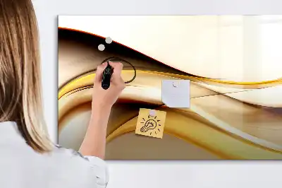 Schreib-Magnettafel mit Wellen-Abstraktion