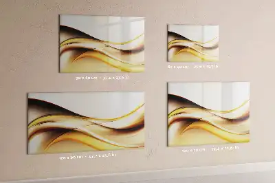 Schreib-Magnettafel mit Wellen-Abstraktion