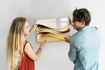Schreib-Magnettafel mit Wellen-Abstraktion