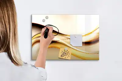 Schreib-Magnettafel mit Wellen-Abstraktion