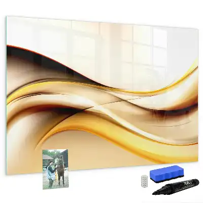 Schreib-Magnettafel mit Wellen-Abstraktion