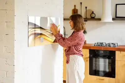 Schreib-Magnettafel mit Wellen-Abstraktion