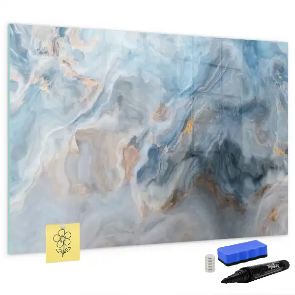 Beschreibbare Magnettafel mit Marmormuster