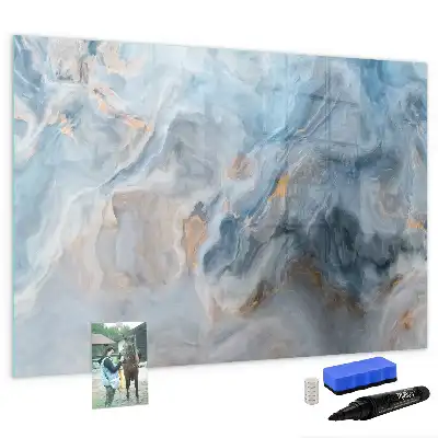 Beschreibbare Magnettafel mit Marmormuster