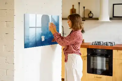 Schreib-Magnettafel mit Wasser-Abstraktion Motiv