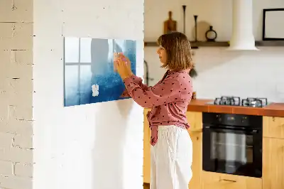 Schreib-Magnettafel mit Wasser-Abstraktion Motiv
