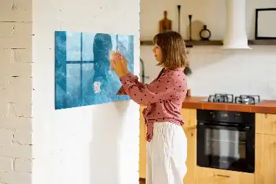 Schreib-Magnettafel in Meerwasser-Optik
