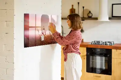 Beschreibbare Magnettafel Motiv Nebliger Morgen