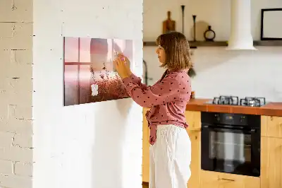 Beschreibbare Magnettafel Motiv Nebliger Morgen