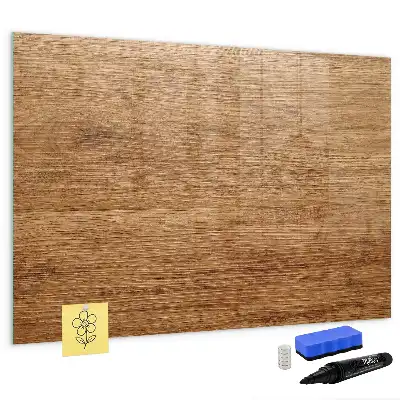 Beschreibbare Magnettafel in hellem Holz