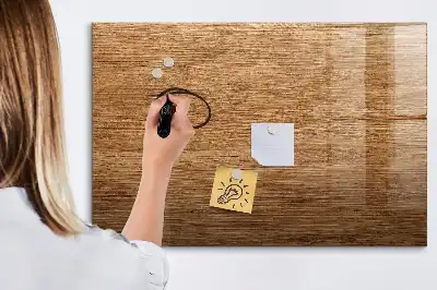 Beschreibbare Magnettafel in hellem Holz