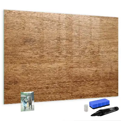 Beschreibbare Magnettafel in hellem Holz