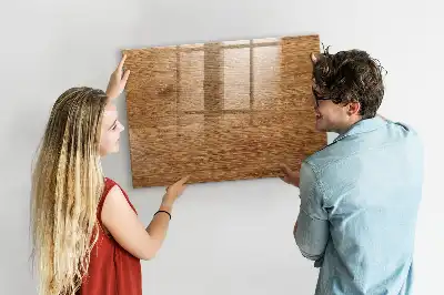 Beschreibbare Magnettafel in hellem Holz