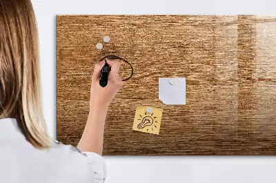 Beschreibbare Magnettafel in hellem Holz