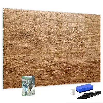 Beschreibbare Magnettafel in hellem Holz