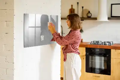 Beschreibbare Magnettafel aus Metall