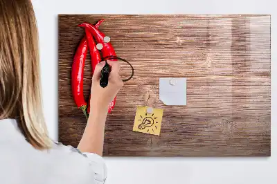 Schreibmagnettafel mit Chilischoten-Motiv