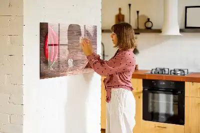 Schreibmagnettafel mit Chilischoten-Motiv