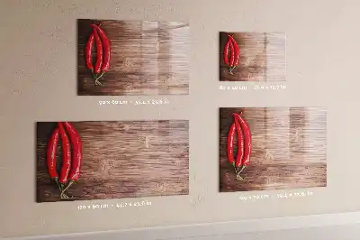 Schreibmagnettafel mit Chilischoten-Motiv