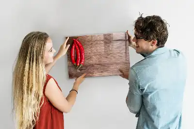 Schreibmagnettafel mit Chilischoten-Motiv