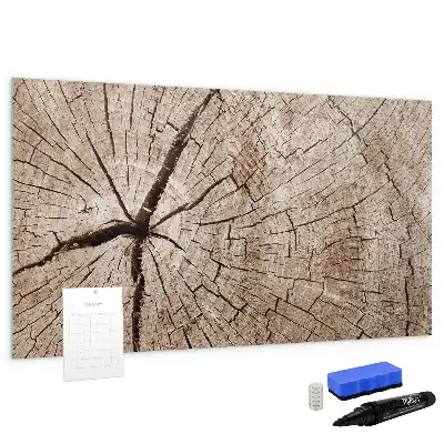 Beschreibbare Magnettafel aus altem Holzstamm