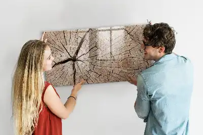 Beschreibbare Magnettafel aus altem Holzstamm
