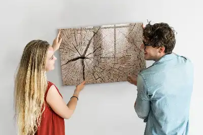 Beschreibbare Magnettafel aus altem Holzstamm