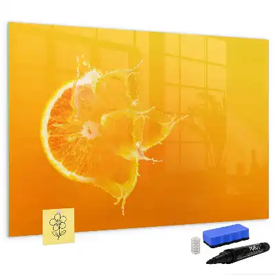 Schreib-Magnettafel in der Farbe Orange