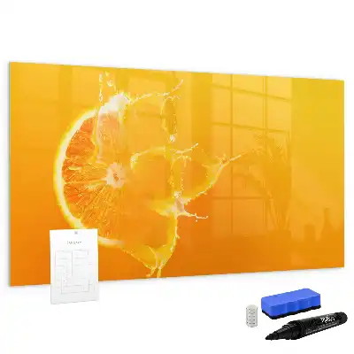 Schreib-Magnettafel in der Farbe Orange