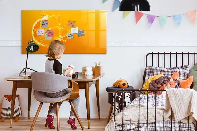 Schreib-Magnettafel in der Farbe Orange