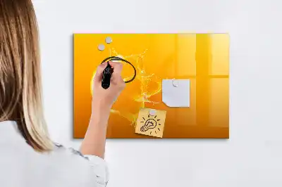 Schreib-Magnettafel in der Farbe Orange